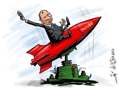 Путинская гонка вооружений. Карикатура А. Петренко: www.facebook.com/PetrenkoAndryi